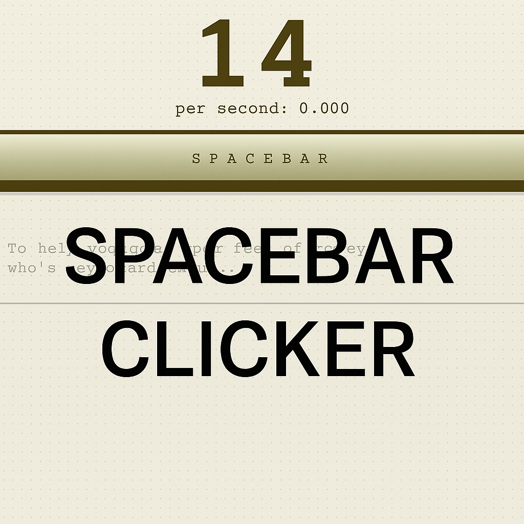 Spacebar Clicker